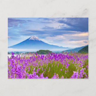 Carte Postale Fleurs | Mont Fugi Japon