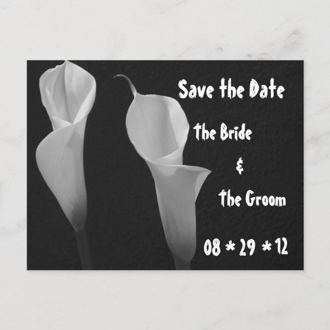 Carte postale Fleurs Noir et Blanc (Devant)