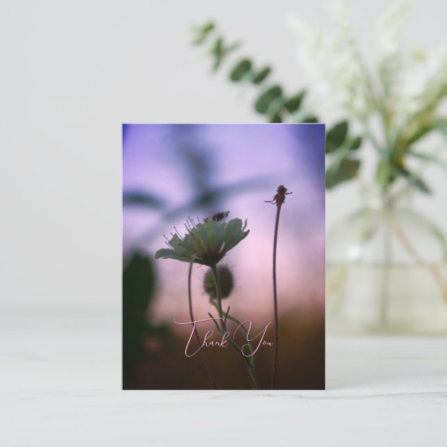Carte Postale Fleurs romantiques Boho – Fantaisie botanique Merc (Debout devant)