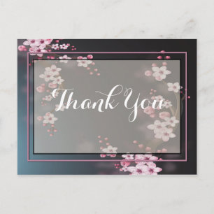Carte Postale Fleurs romantiques Merci