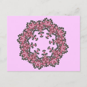 Carte Postale Fleurs roses