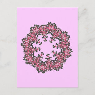 Carte Postale Fleurs roses