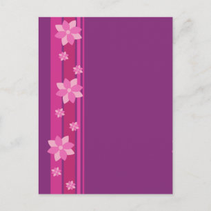 Carte Postale Fleurs roses