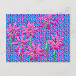 Carte Postale Fleurs roses