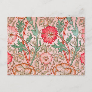 Carte Postale Fleurs roses de William Morris