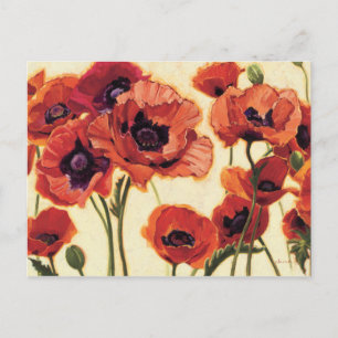 Carte Postale Fleurs rouges