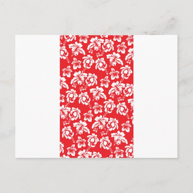 Carte Postale Fleurs rouges hawaïennes (Devant)