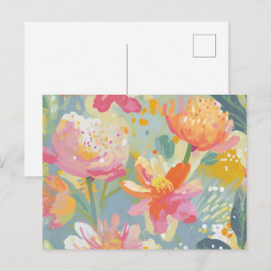 Carte Postale Fleurs sauvages à l'aquarelle
