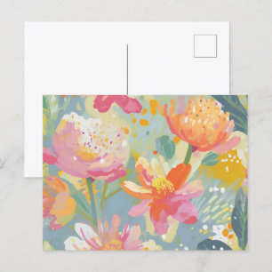 Carte Postale Fleurs sauvages aquarelle