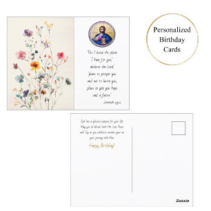 Carte Postale Fleurs sauvages colorées Pantocrator Orthodox Anni