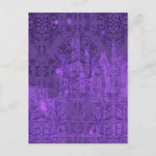 Carte Postale Fleurs sauvages Damas, CHÂTEAU ANGEL en violet