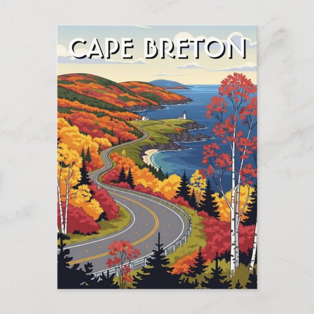 Carte Postale Fleurs sauvages de l'île du Cap-Breton Canada (Devant)