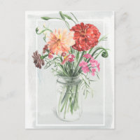 Fleurs sauvages d'été - Rose & Rouge