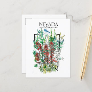 Carte Postale Fleurs sauvages du désert Nevada