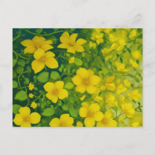 Carte Postale Fleurs sauvages jaunes