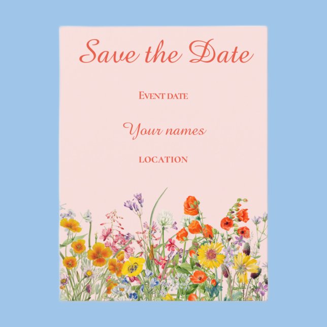 Carte Postale Fleurs sauvages vifs (Créateur téléchargé)