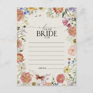 Carte Postale Fleurs séchées sous presse Conseils pour la mariée