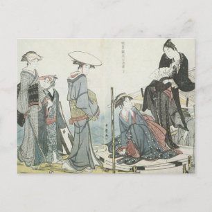 Carte Postale Fleurs Utamaro Des Quatre Saisons 1784 Art