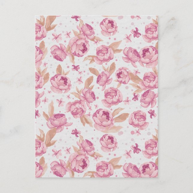 Carte Postale Fleurs vintages (Devant)