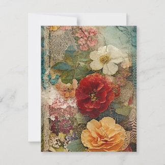 Carte Postale Fleurs vintages