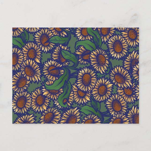 Carte Postale Fleurs vintages (Devant)