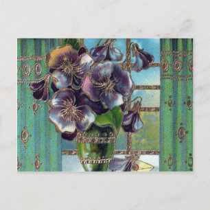 Carte Postale Fleurs vintages de sansy dans le vase