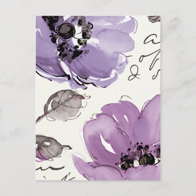 Carte Postale Fleurs violettes (Devant)