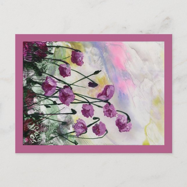 Carte Postale Fleurs violettes (Devant)