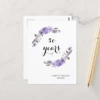 Fleurs violettes de lavande 50e anniversaire de ma
