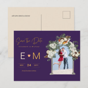 Carte postale Fleurs violettes pour annoncer la da