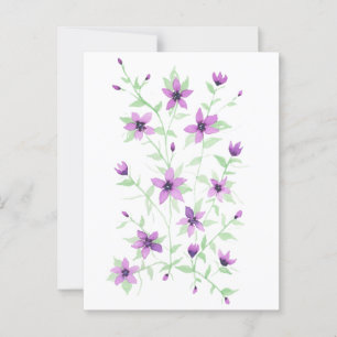 Carte Postale Fleurs violettes sur la vigne