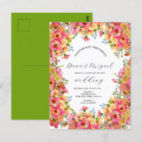 Fleurs vives mariage aquarelle couleur rose