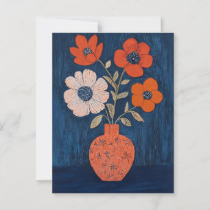 Carte Postale Fleurs Whimsy minimalistes No.032