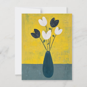 Carte Postale Fleurs Whimsy minimalistes No.033