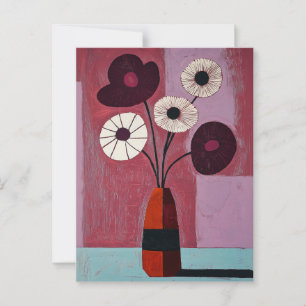 Carte Postale Fleurs Whimsy minimalistes No.036