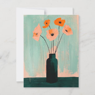 Carte Postale Fleurs Whimsy minimalistes No.042