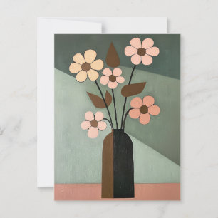 Carte Postale Fleurs Whimsy minimalistes No.046