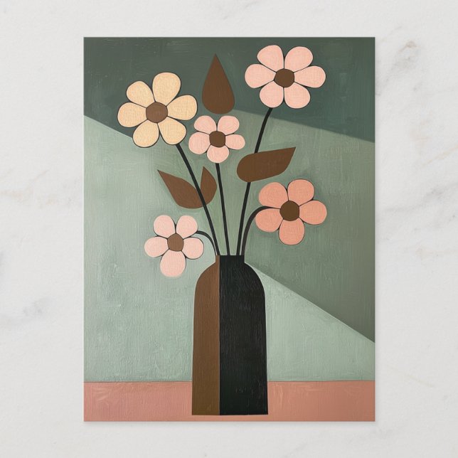 Carte Postale Fleurs Whimsy minimalistes No.046 (Devant)