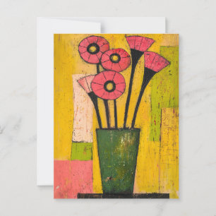 Carte Postale Fleurs Whimsy minimalistes No.047