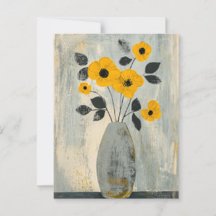Carte Postale Fleurs Whimsy minimalistes No.051