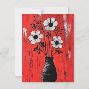 Carte Postale Fleurs Whimsy minimalistes No.067