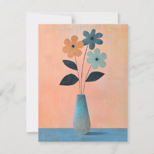 Carte Postale Fleurs Whimsy minimalistes No.074