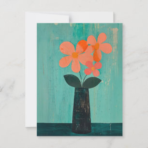 Carte Postale Fleurs Whimsy minimalistes No.076