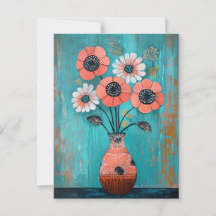 Carte Postale Fleurs Whimsy minimalistes No.078