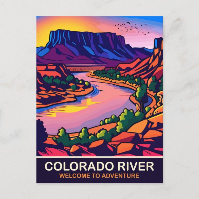 Carte Postale Fleuve Colorado, Voyage (Devant)