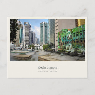 Carte Postale Fleuve de vie et ciel de Kuala Lumpur