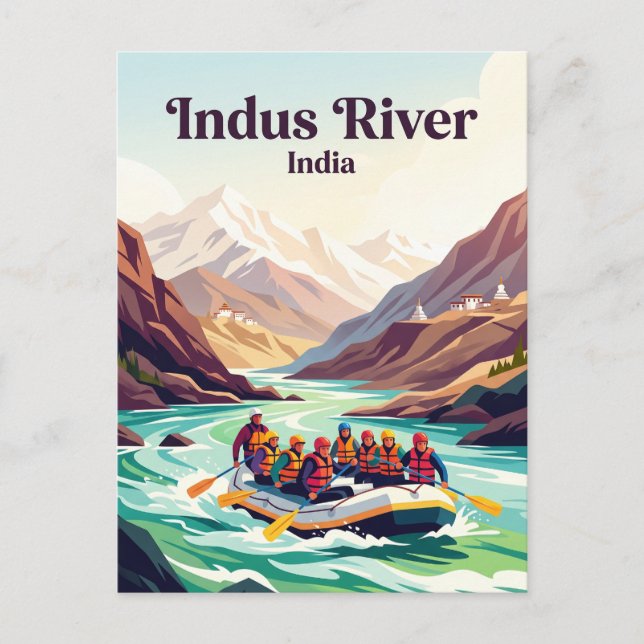 Carte Postale Fleuve Indus Ladakh Inde (Devant)