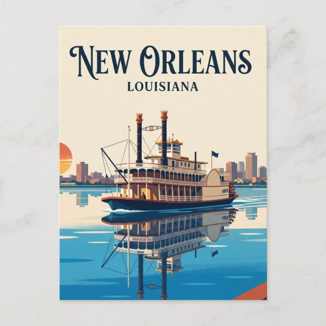 Carte Postale Fleuve Mississippi Louisiane (Devant)