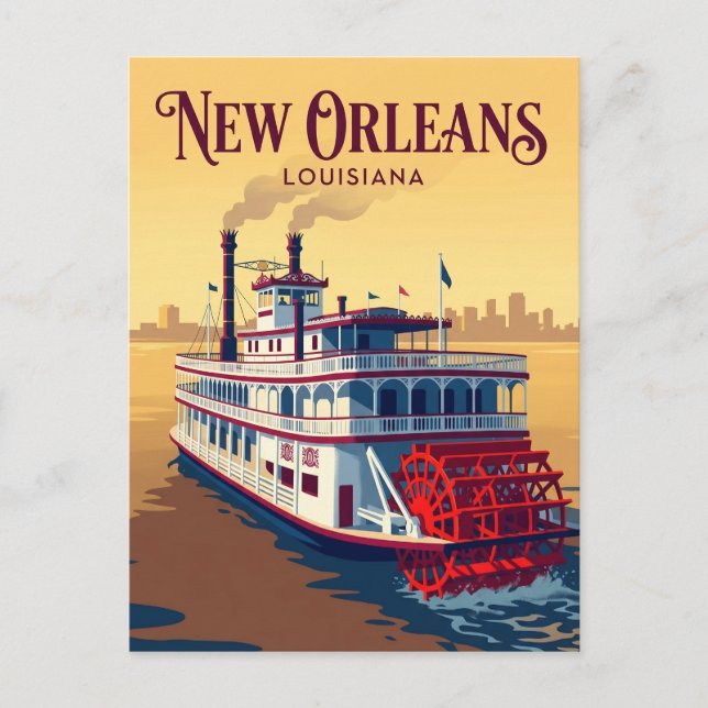 Carte Postale Fleuve Mississippi USA (Devant)