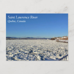 Carte Postale Fleuve Saint-Laurent en hiver, Québec, Canada